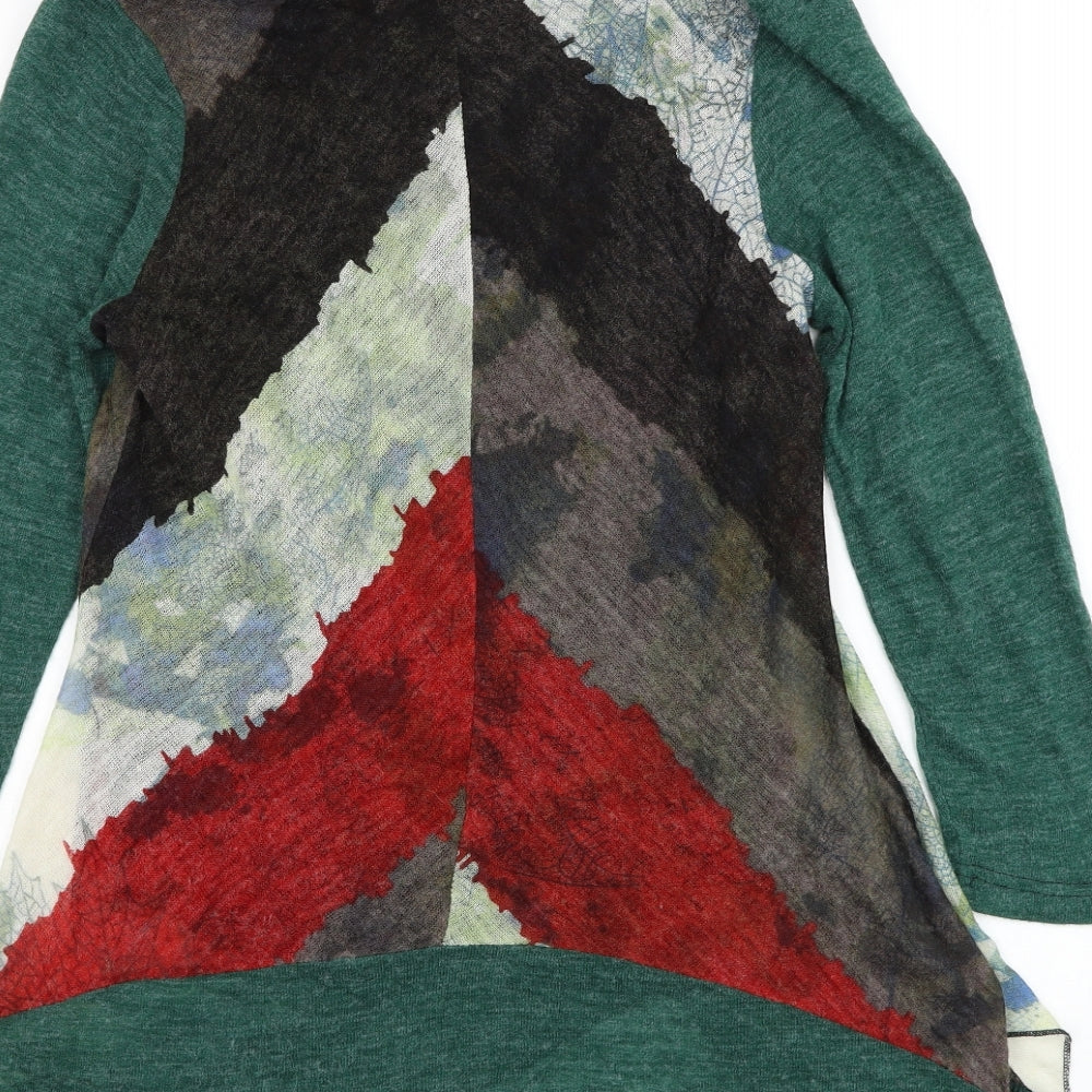 Klass Womens Green High Neck Acrylic Pullover Jumper Size S