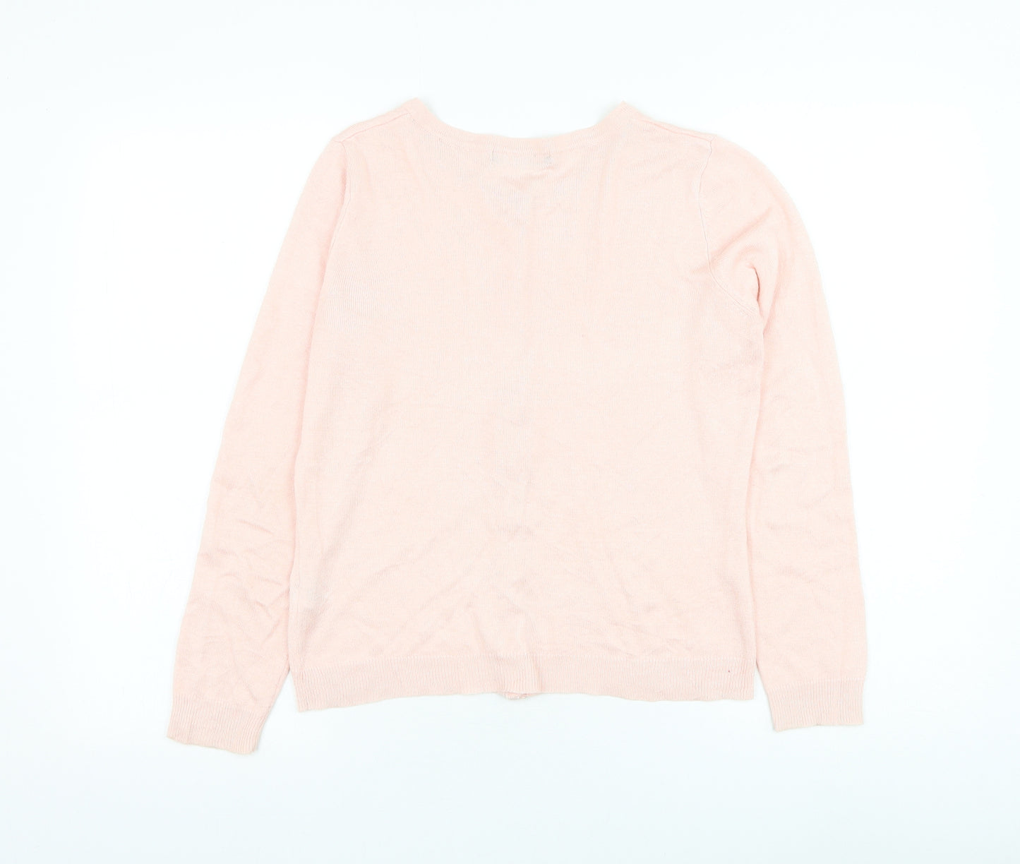 Atmosphere Womens Pink Round Neck Viscose Cardigan Jumper Size 10
