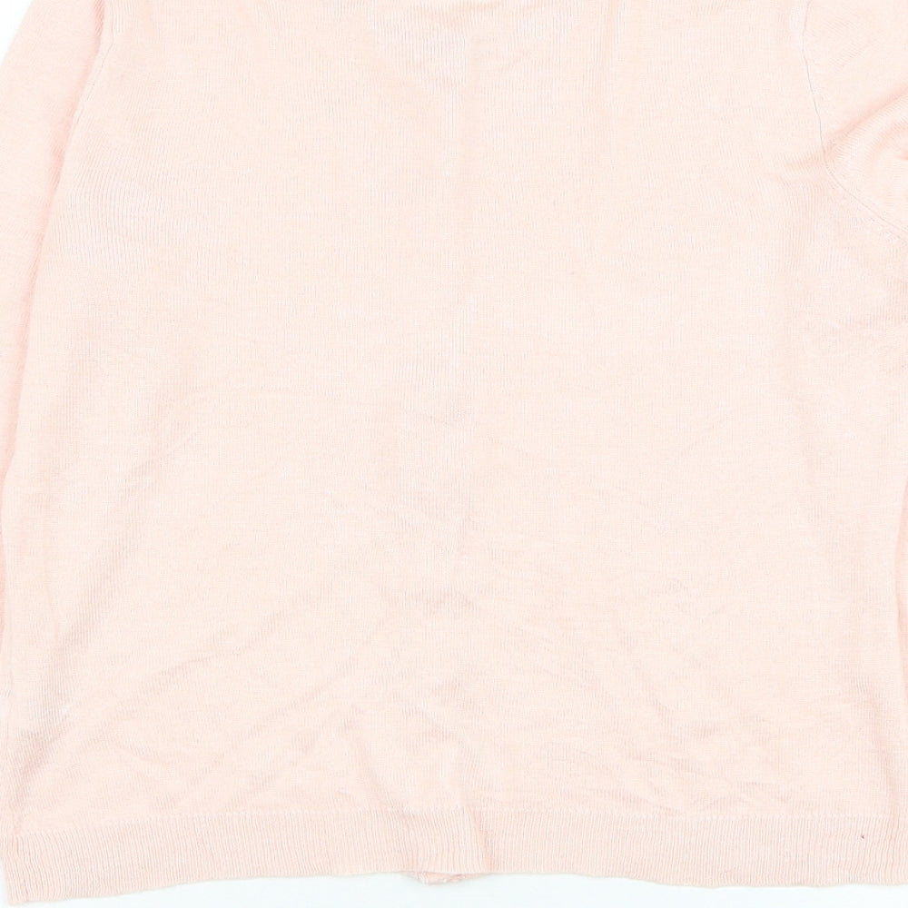 Atmosphere Womens Pink Round Neck Viscose Cardigan Jumper Size 10