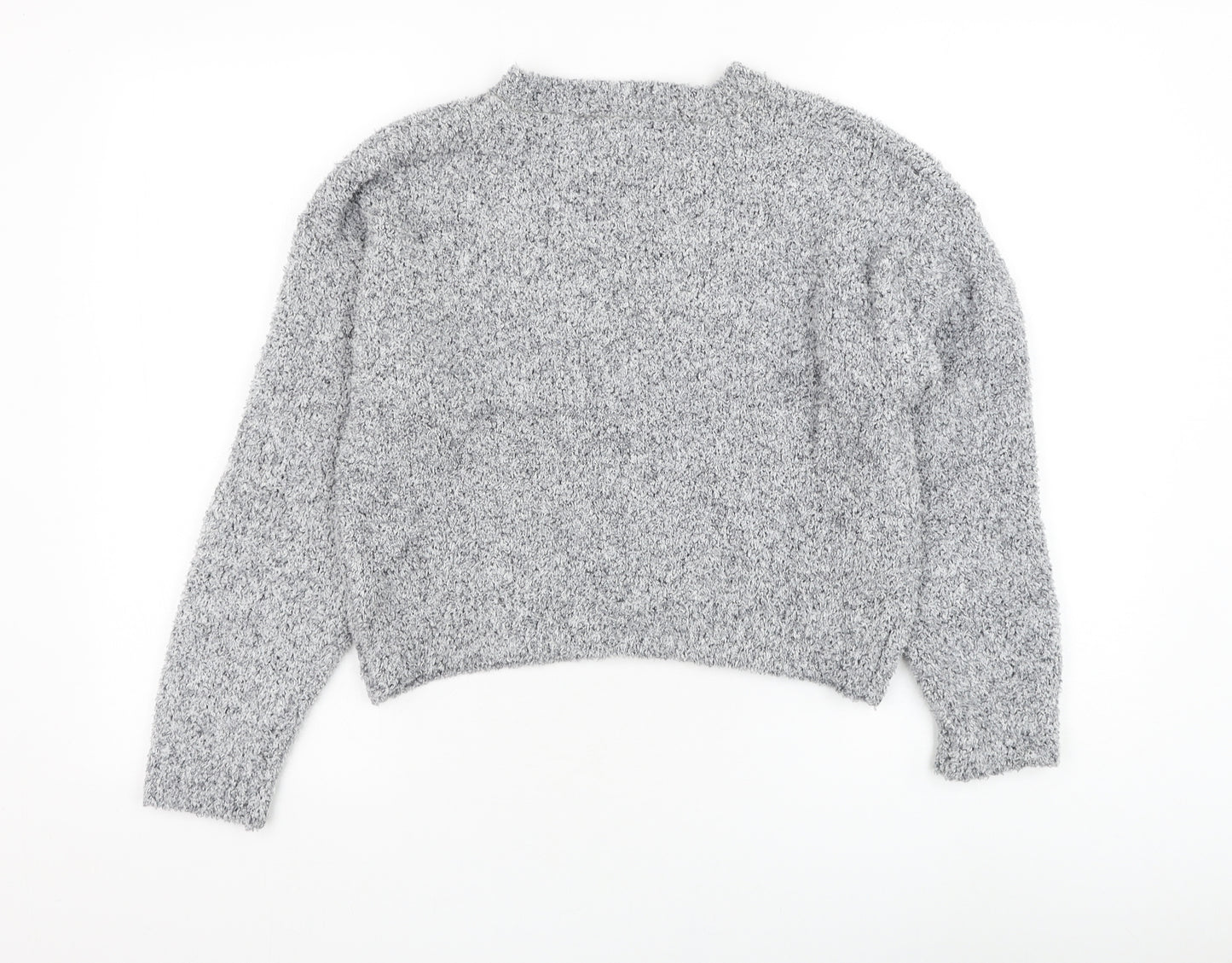 FOREVER 21 Womens Grey Round Neck Polyester Pullover Jumper Size S