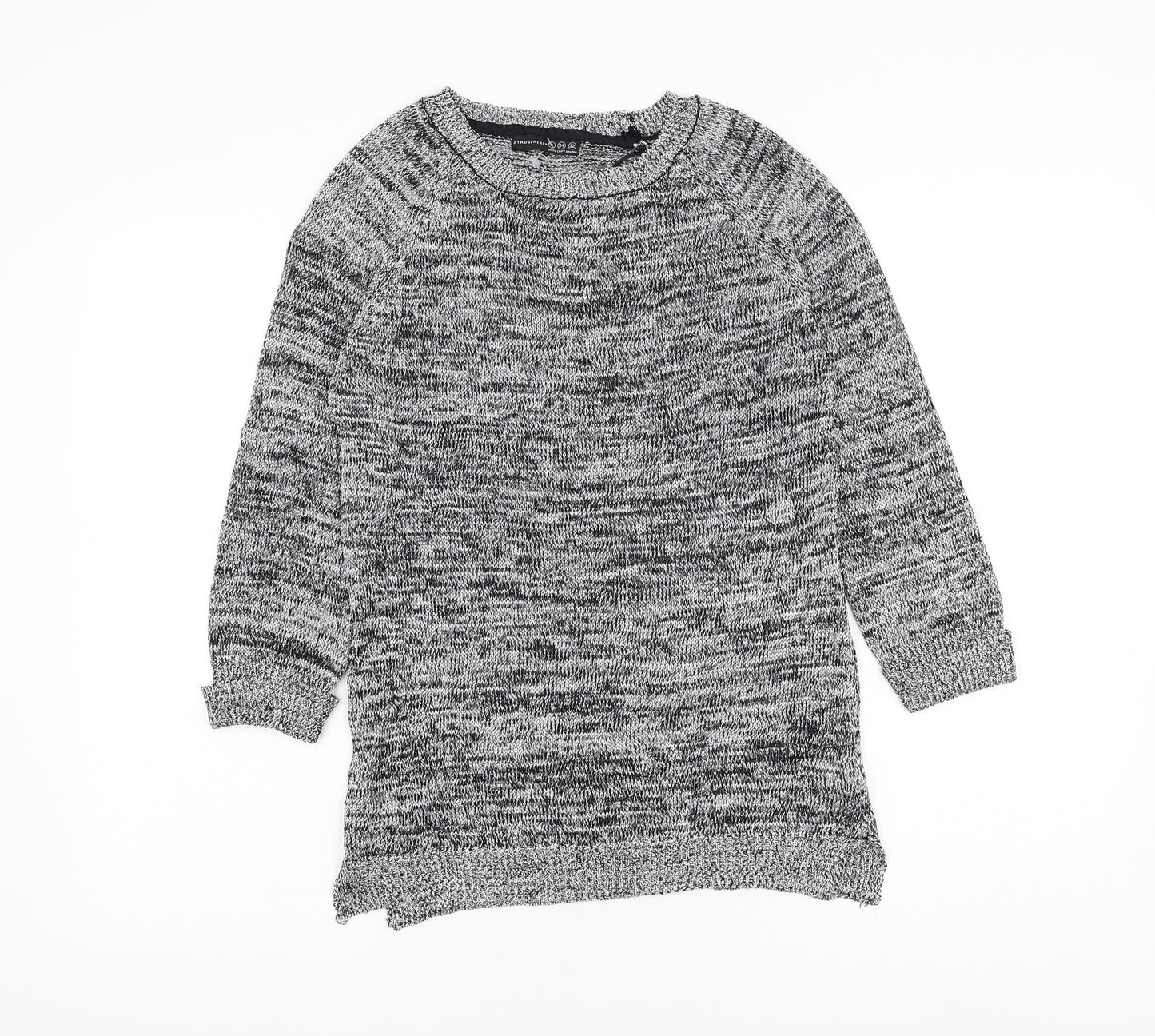 Atmosphere Womens Grey Round Neck Viscose Pullover Jumper Size 6