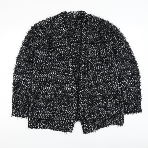 Heart & Soul Womens Black Square Neck Polyester Jumper Size M