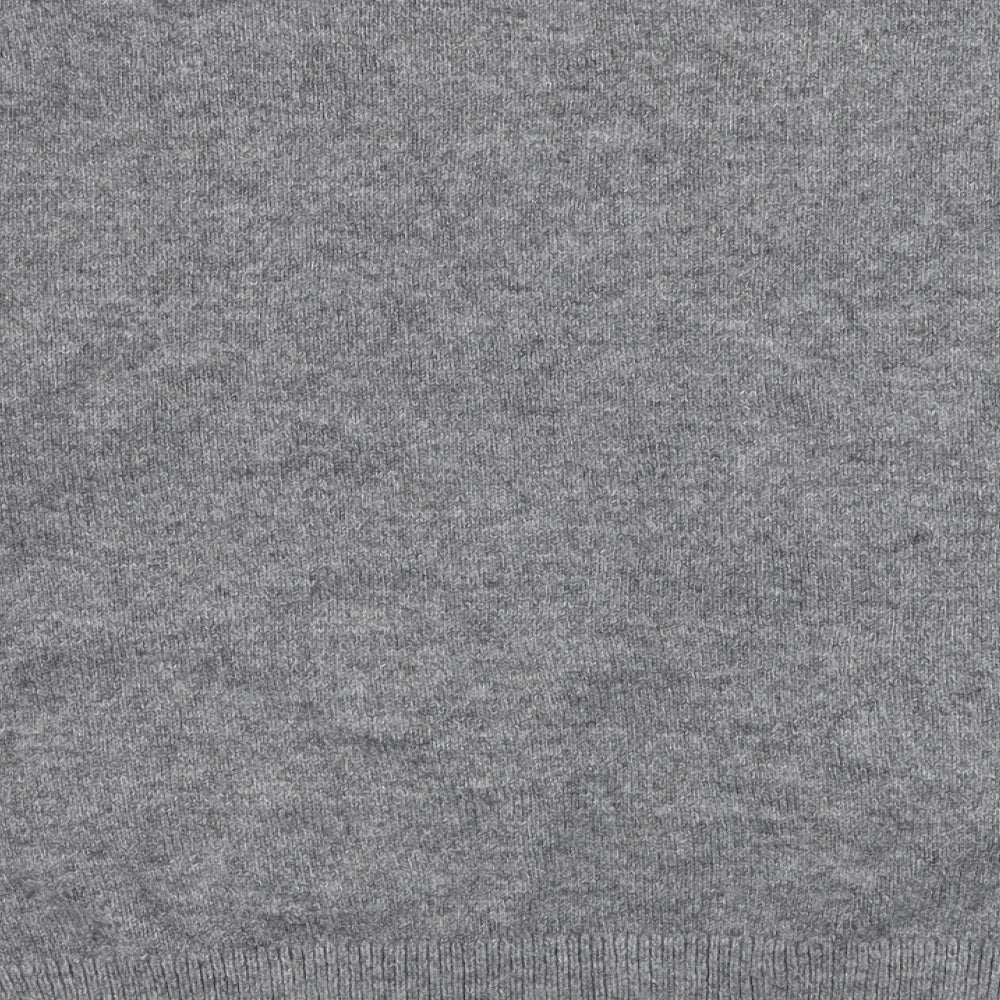 Papaya Womens Grey Round Neck Polyester Pullover Jumper Size XL