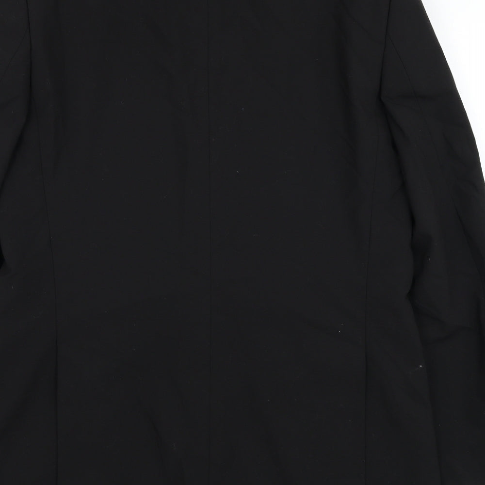 Greenwoods Mens Black Polyester Jacket Suit Jacket Size 40