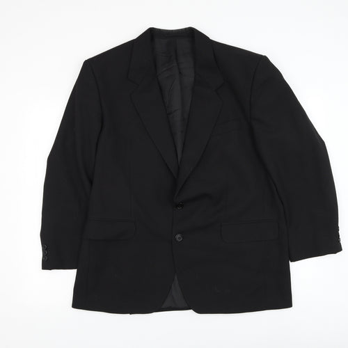 Varteks Mens Black Polyester Jacket Suit Jacket Size 42