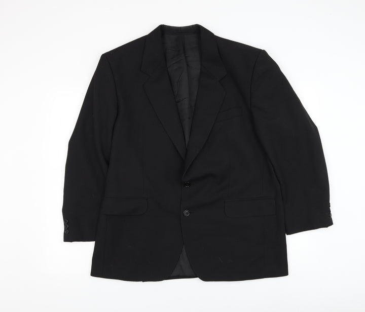 Varteks Mens Black Polyester Jacket Suit Jacket Size 42
