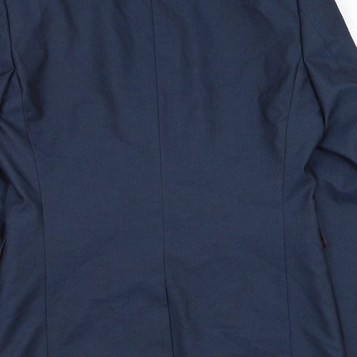NEXT Mens Blue Polyester Jacket Suit Jacket Size 38