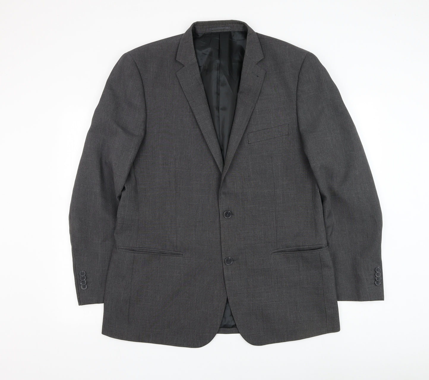 F&F Mens Grey Polyester Jacket Suit Jacket Size 44