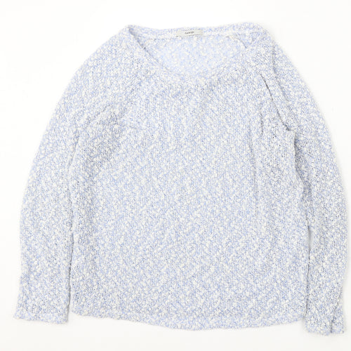 George Womens Blue Round Neck Polyester Pullover Jumper Size M