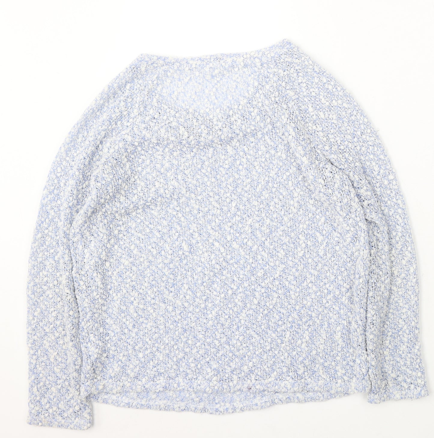 George Womens Blue Round Neck Polyester Pullover Jumper Size M