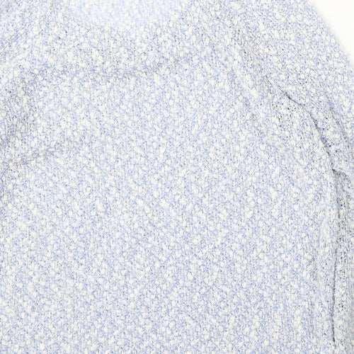 George Womens Blue Round Neck Polyester Pullover Jumper Size M