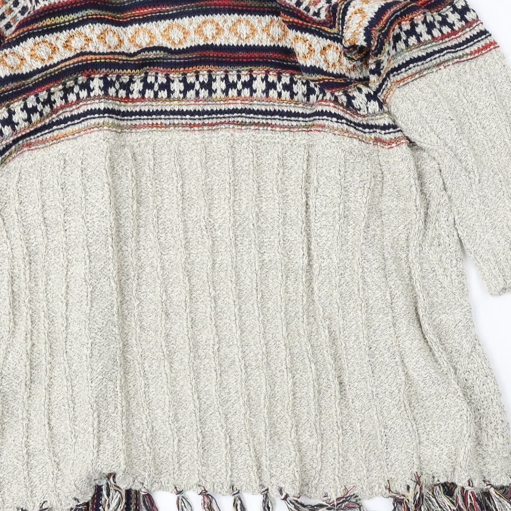 Roman Womens Multicoloured V-Neck Acrylic Cardigan Jumper Size 10