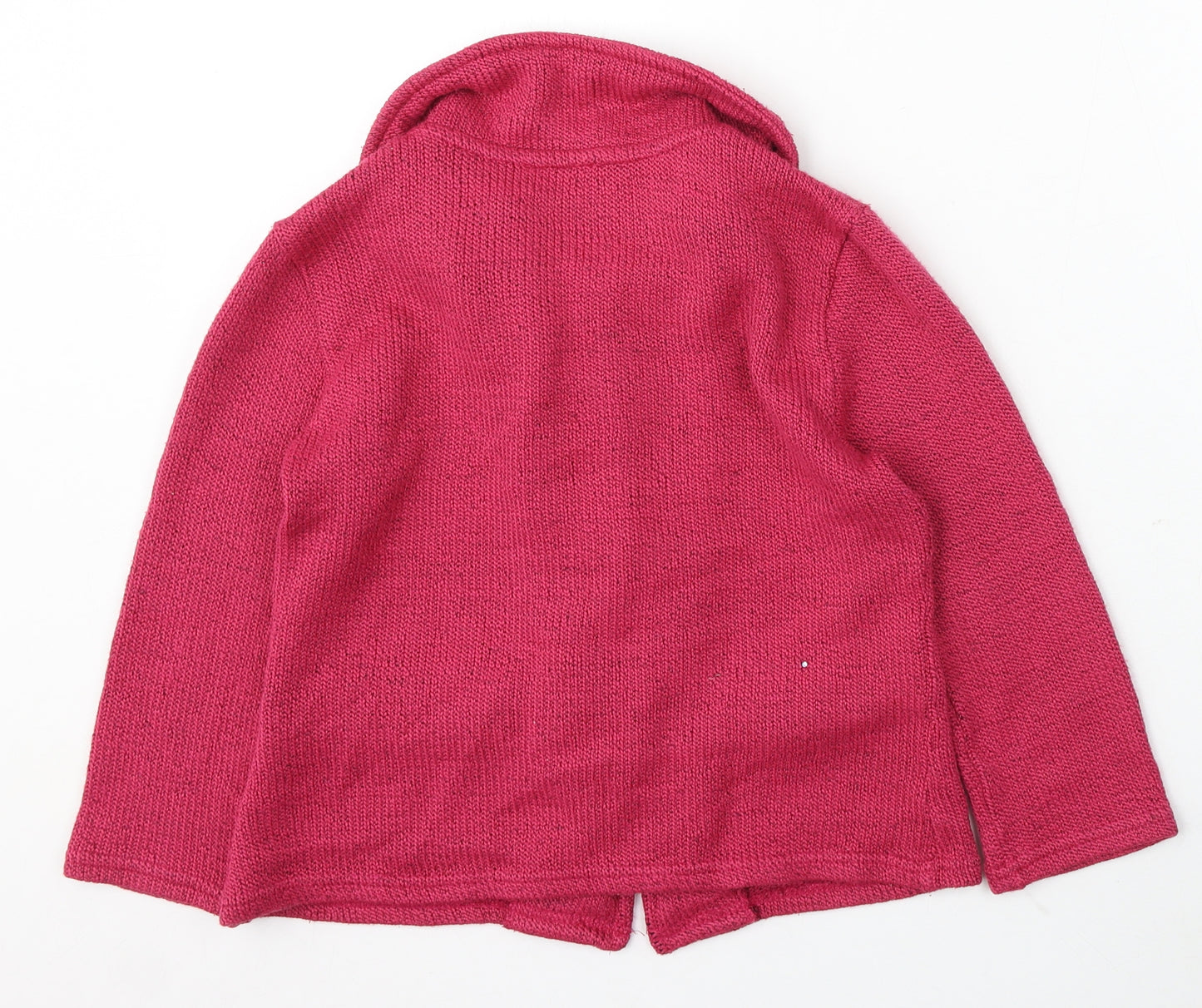 Per Una Womens Pink Collared Polyester Cardigan Jumper Size S