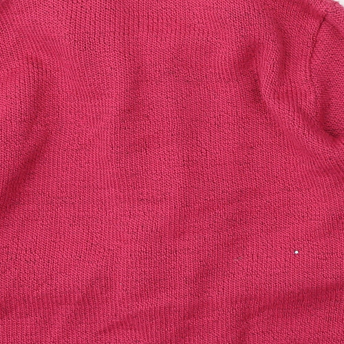 Per Una Womens Pink Collared Polyester Cardigan Jumper Size S