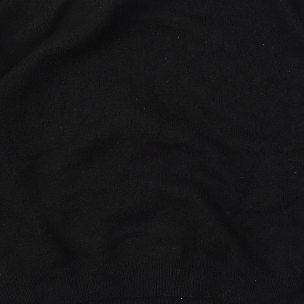 H&M Womens Black Round Neck Polyester Pullover Jumper Size M