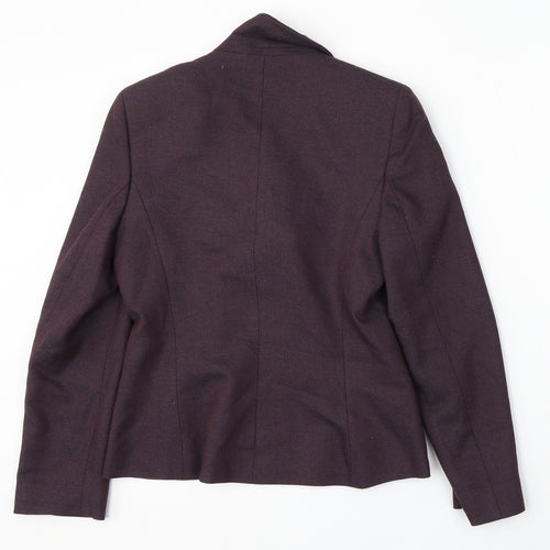 Marks and Spencer Womens Purple Polyester Jacket Suit Size 8