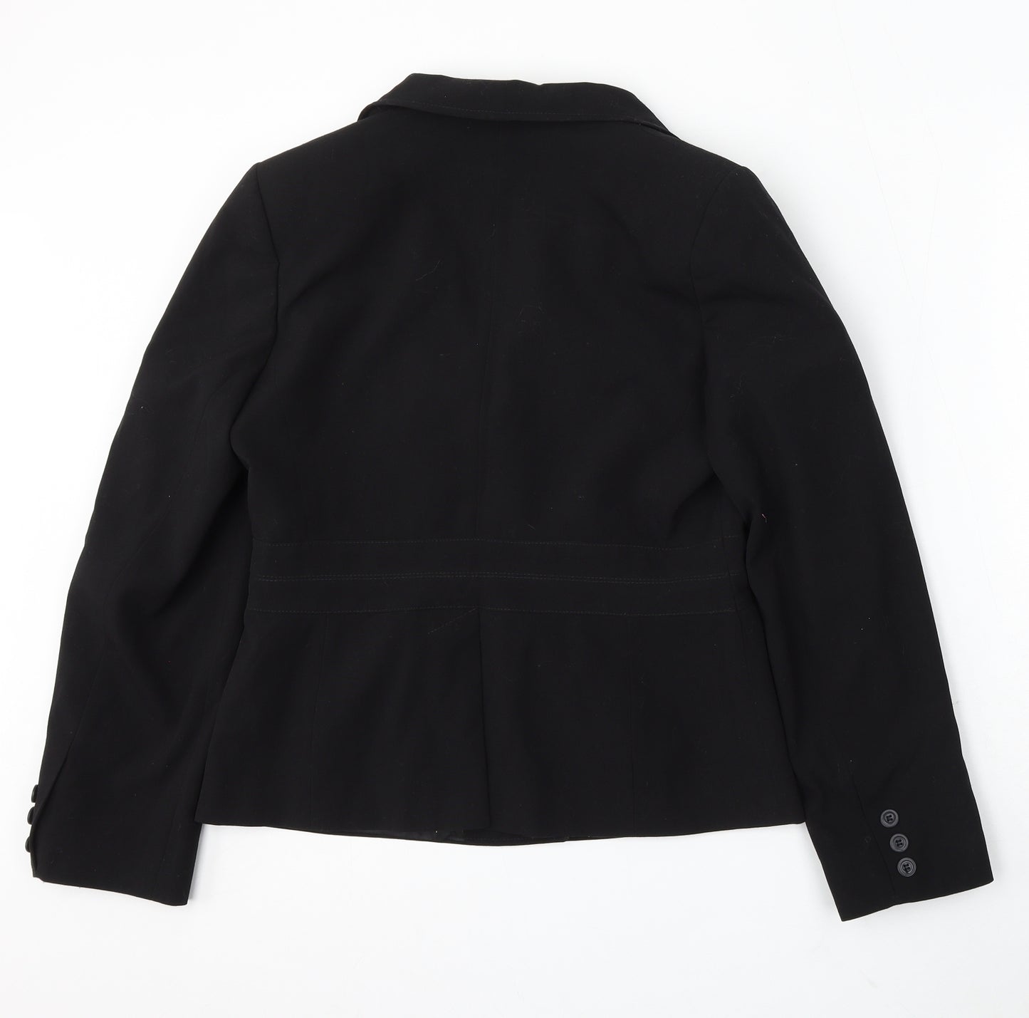 George Womens Black Polyester Jacket Suit Size 12