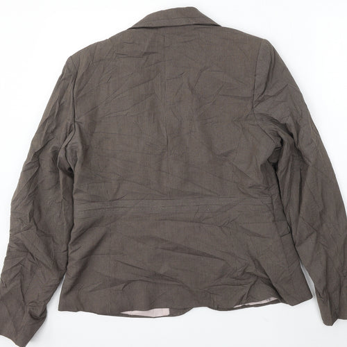 NEXT Womens Brown Polyester Jacket Suit Size 16