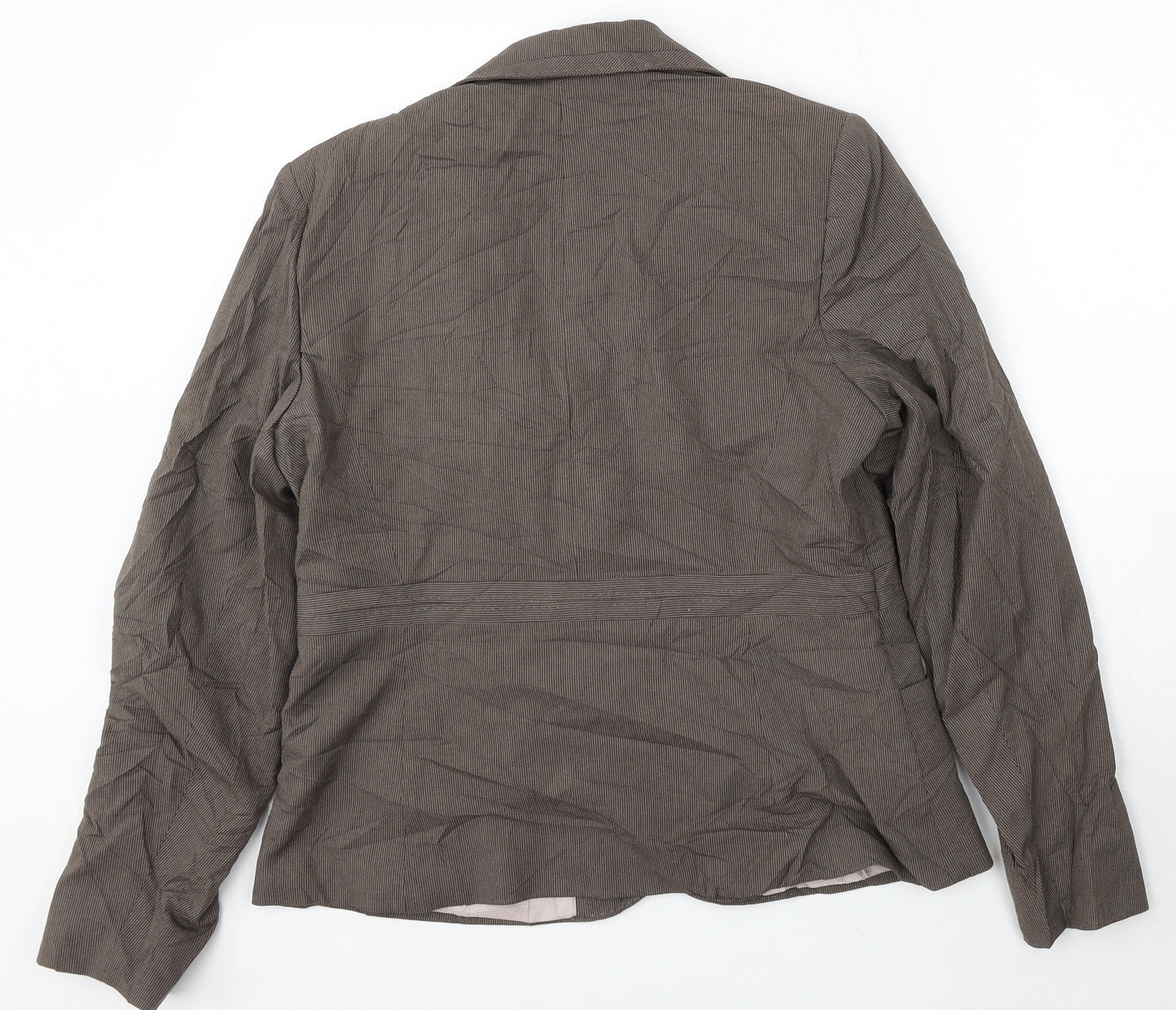 NEXT Womens Brown Polyester Jacket Suit Size 16