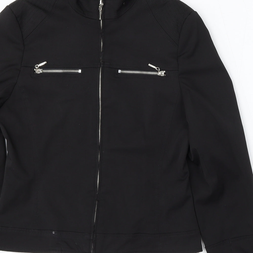 Preworn Womens Black Jacket Size 12