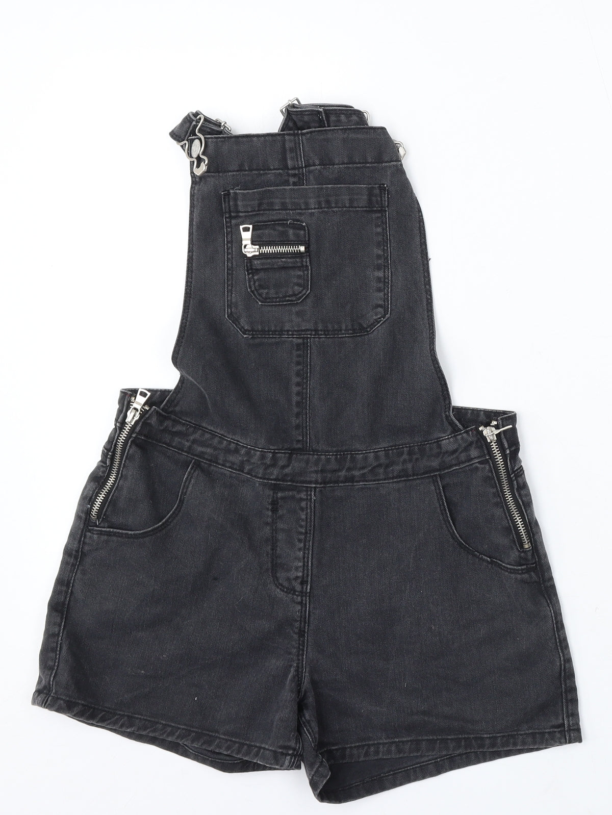 Love Denim Womens Black Cotton Dungaree One-Piece Size XS