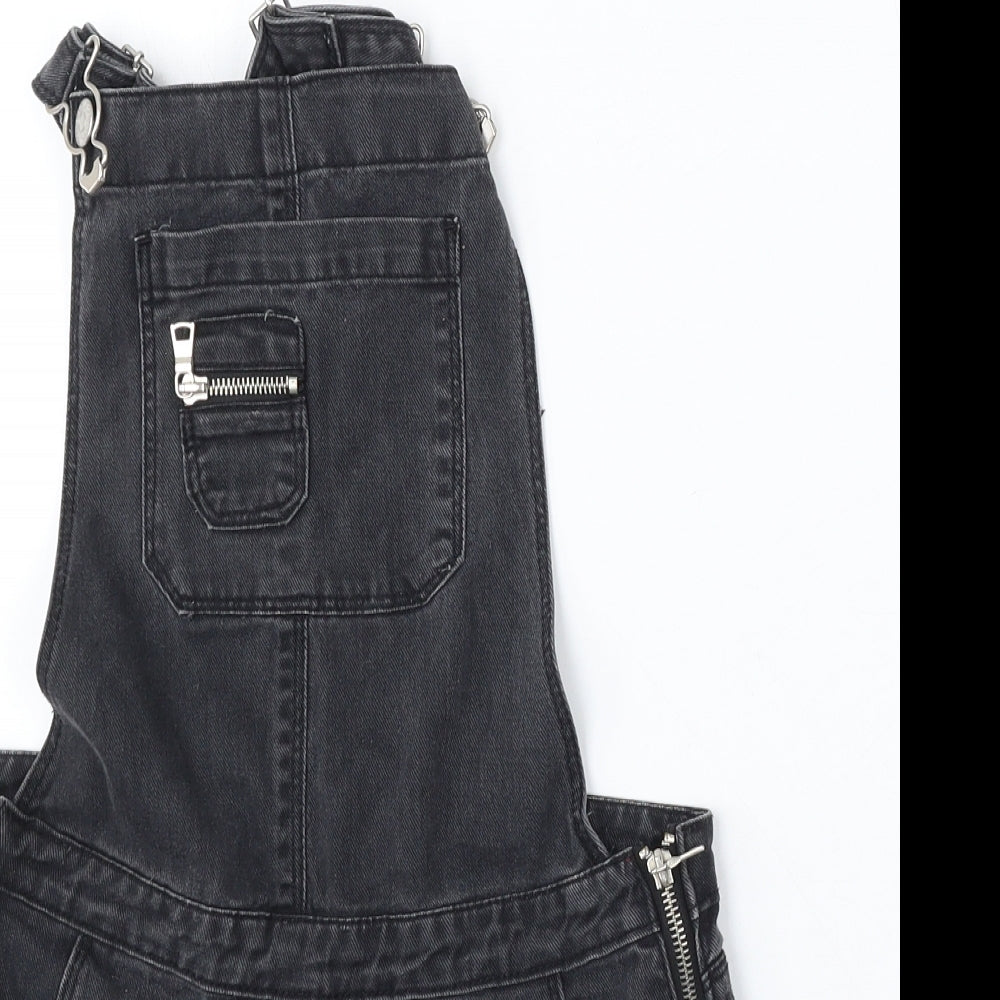 Love Denim Womens Black Cotton Dungaree One-Piece Size XS