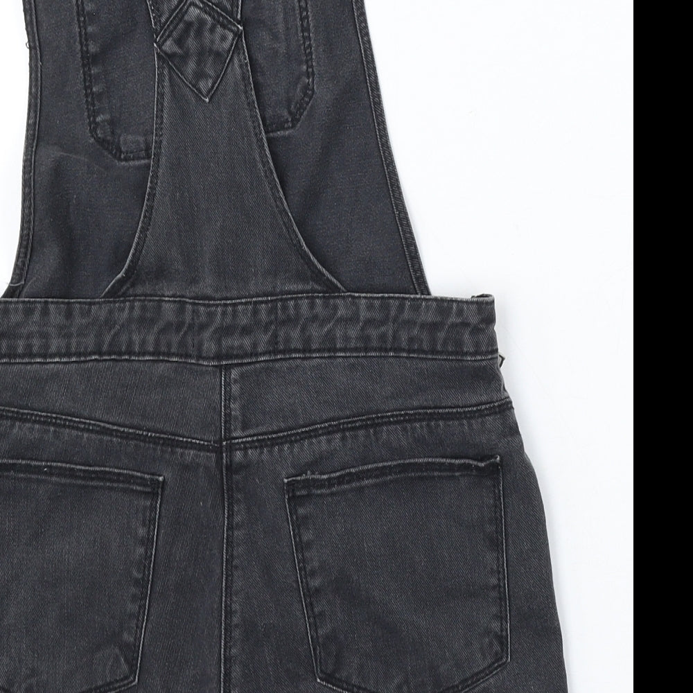 Love Denim Womens Black Cotton Dungaree One-Piece Size XS
