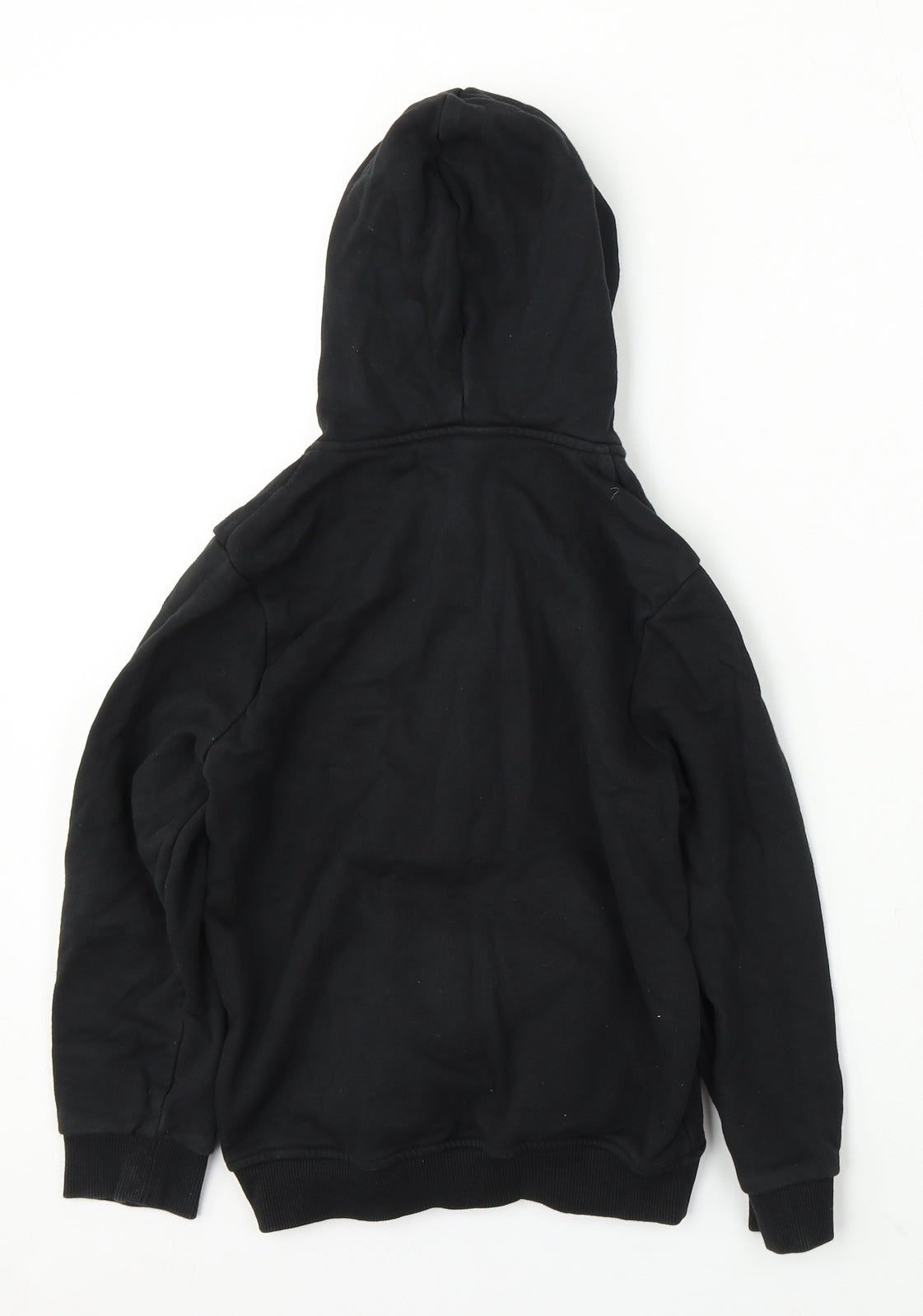 TU Boys Black Polyester Full Zip Hoodie Size 7 Years Zip