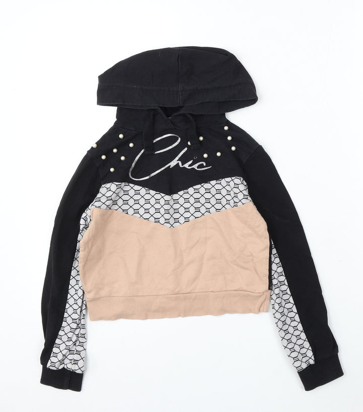 Select Girls Multicoloured Cotton Pullover Hoodie Size 10-11 Years