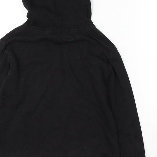 Justice Girls Black Cotton Pullover Hoodie Size 10 Years