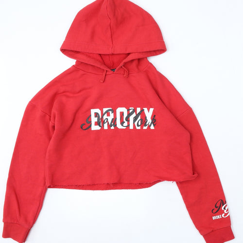 915 Generation Girls Red Polyester Pullover Hoodie Size 12-13 Years - Bronx New York