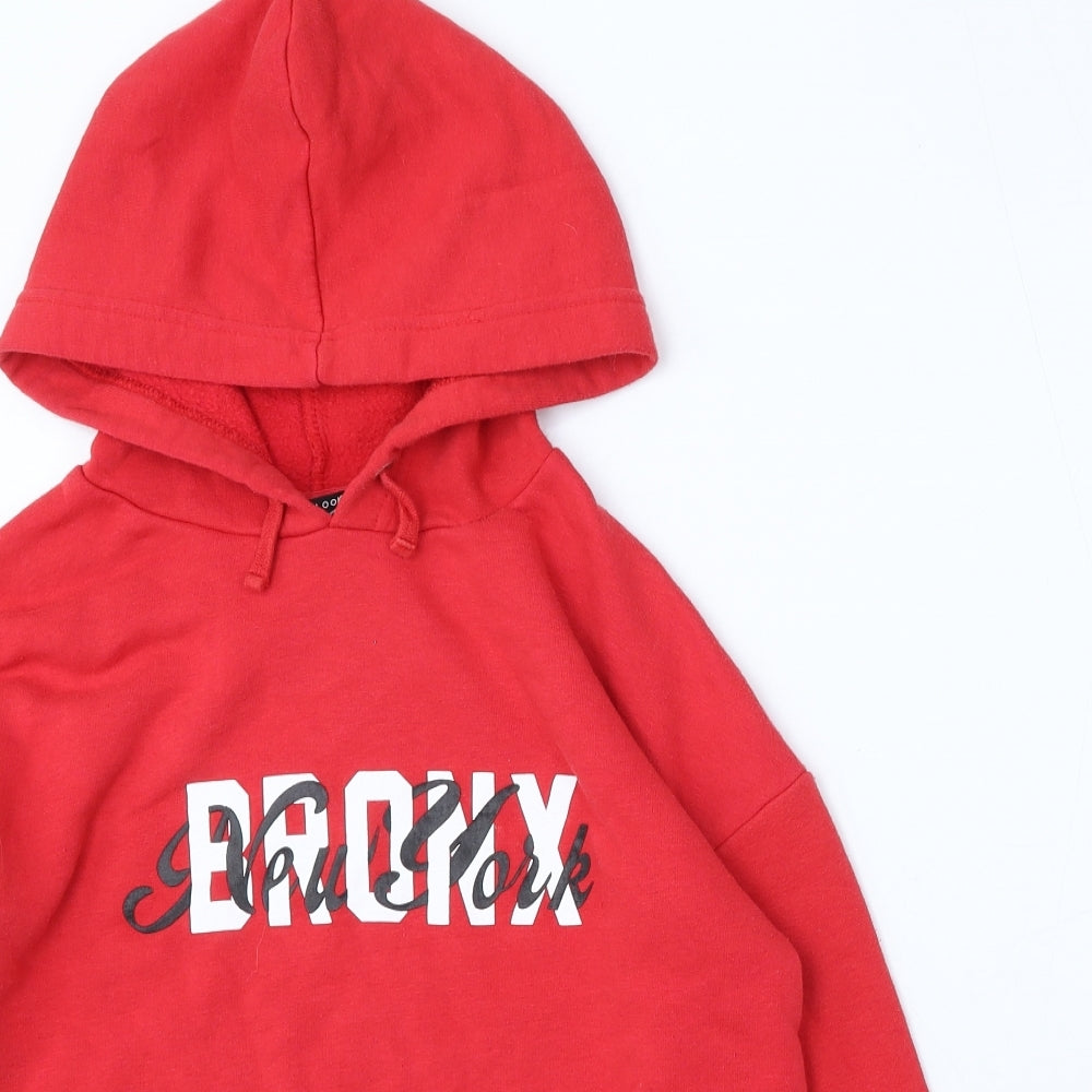 915 Generation Girls Red Polyester Pullover Hoodie Size 12-13 Years - Bronx New York