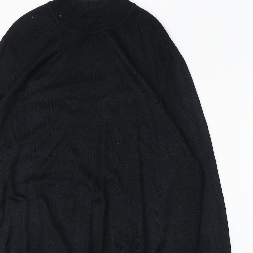 New Look Mens Blue Round Neck Acrylic Pullover Jumper Size XL