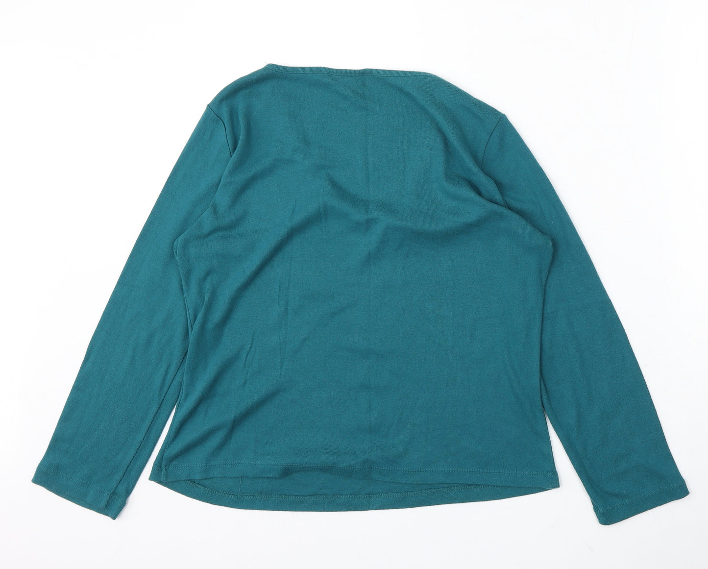 Mackays Womens Blue V-Neck Cotton Pullover Jumper Size XL