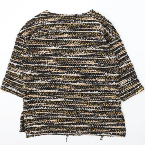 Nutmeg Womens Multicoloured Round Neck Striped Polyester Pullover Jumper Size 10