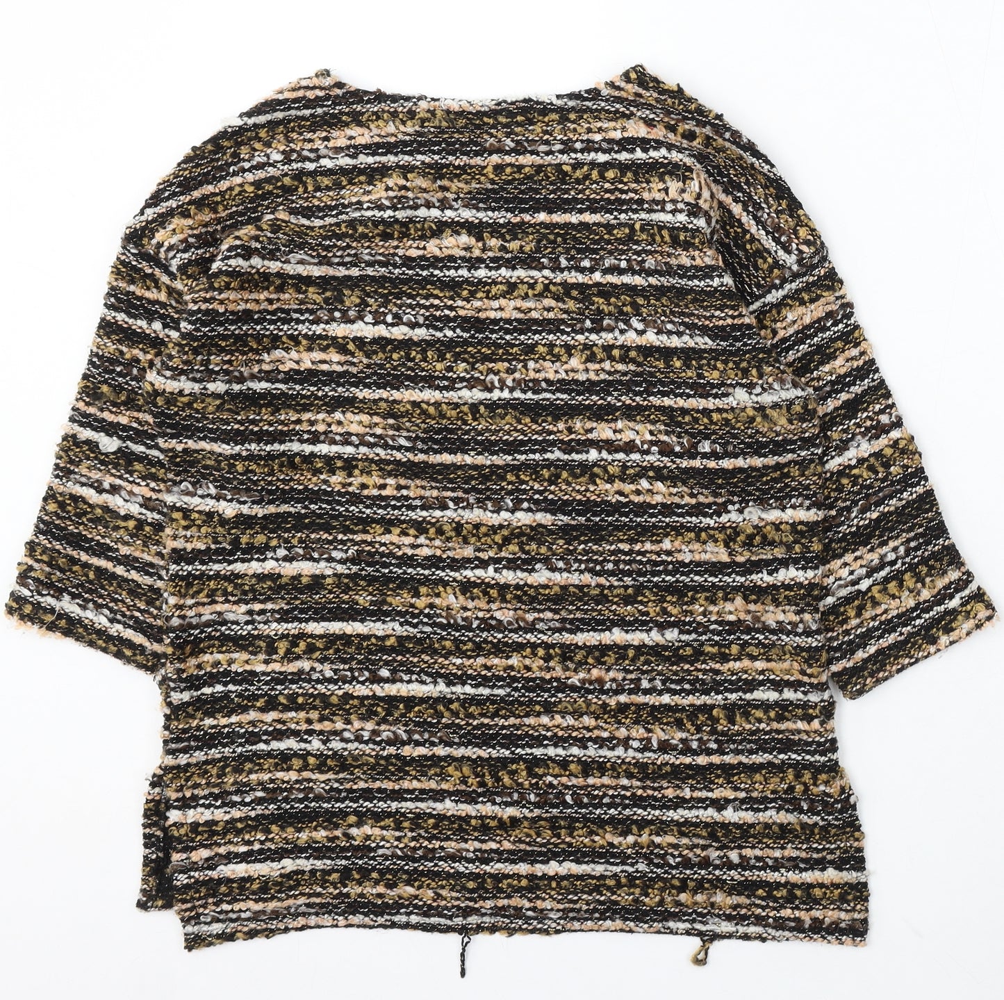 Nutmeg Womens Multicoloured Round Neck Striped Polyester Pullover Jumper Size 10