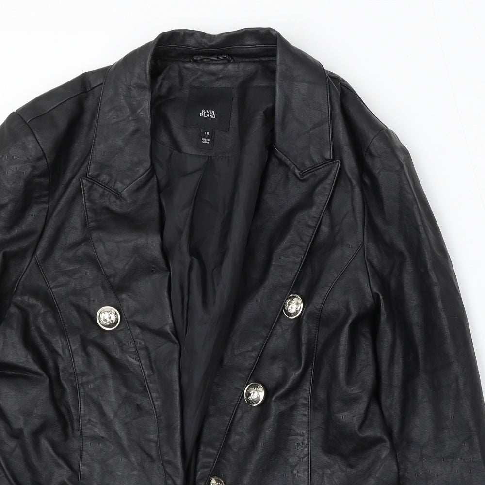 River Island Womens Black Jacket Size 16