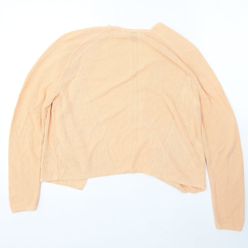 Autograph Womens Orange V-Neck Polyester Cardigan Jumper Size M