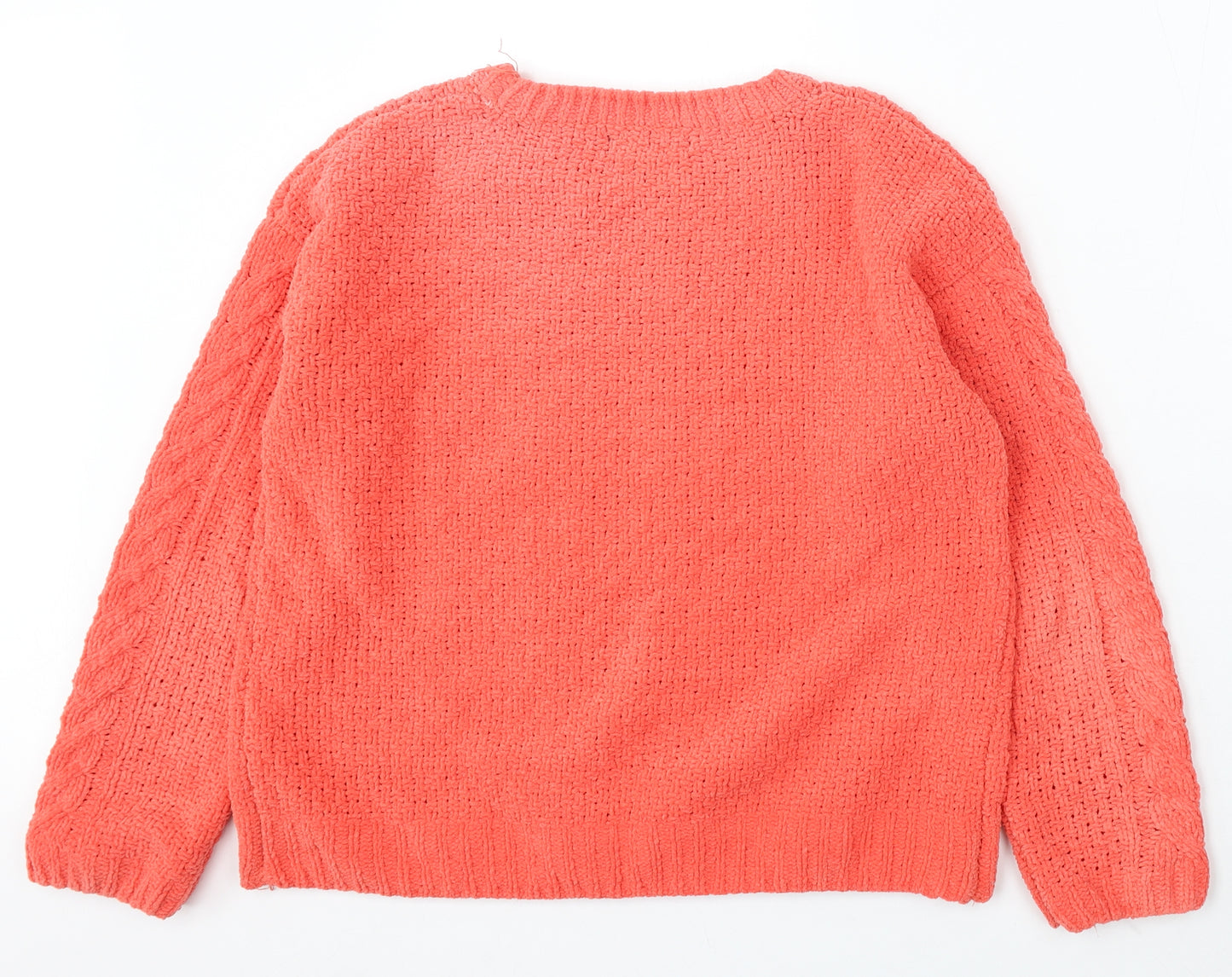 Primark Womens Red Round Neck Polyester Pullover Jumper Size XS