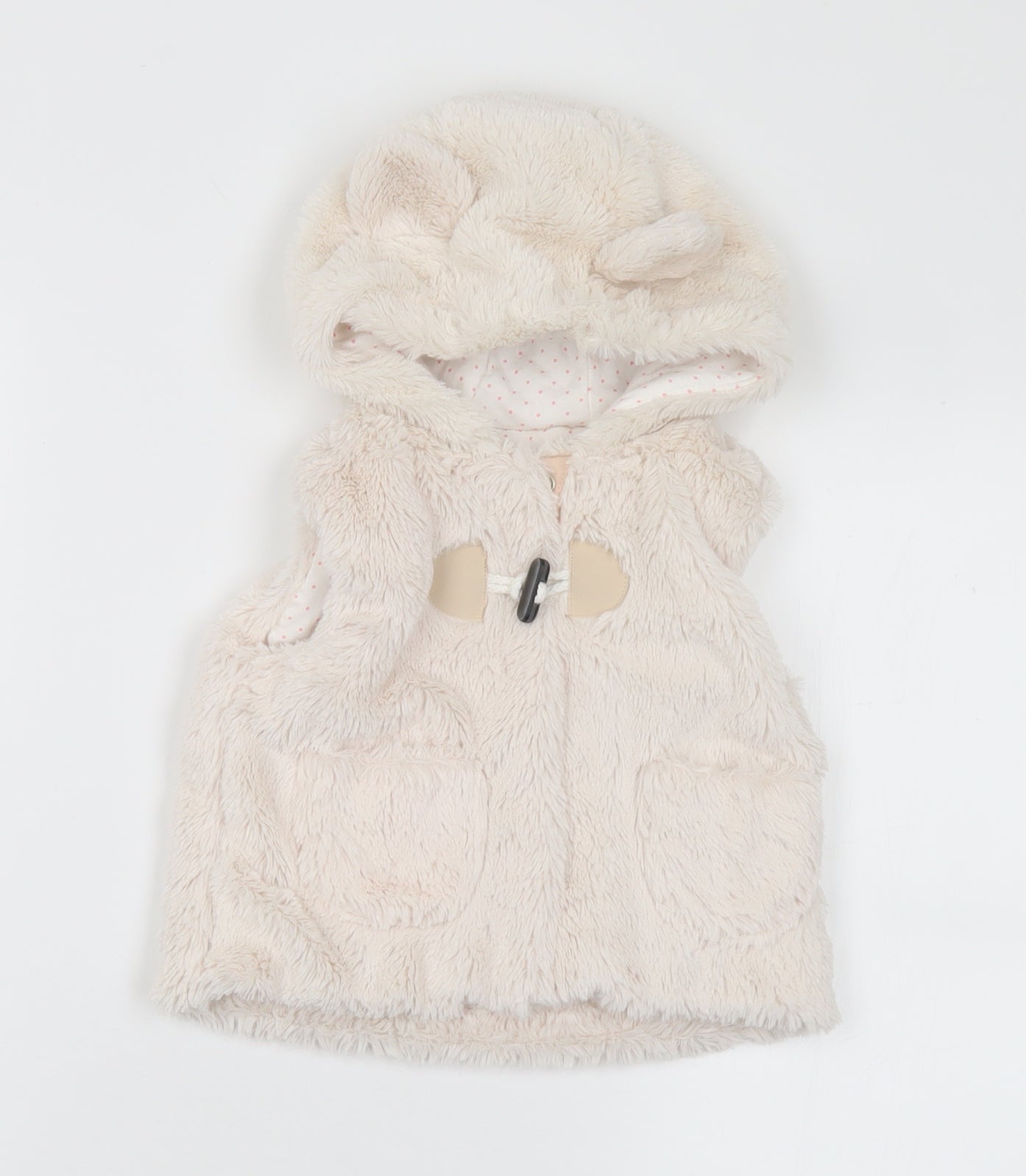 Nutmeg Girls Ivory Gilet Jacket Size 9-12 Months