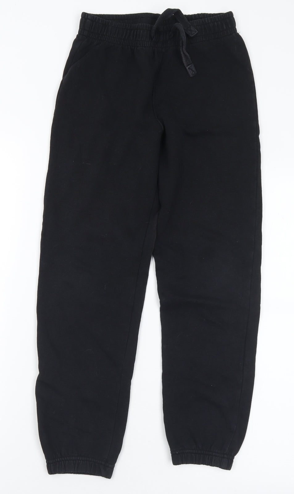 Lily & Dan Boys Black Cotton Jogger Trousers Size 9 Years Regular