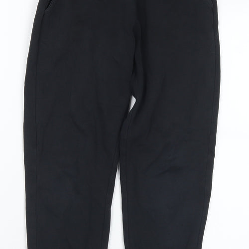 George Boys Black Cotton Jogger Trousers Size 9 Years Regular