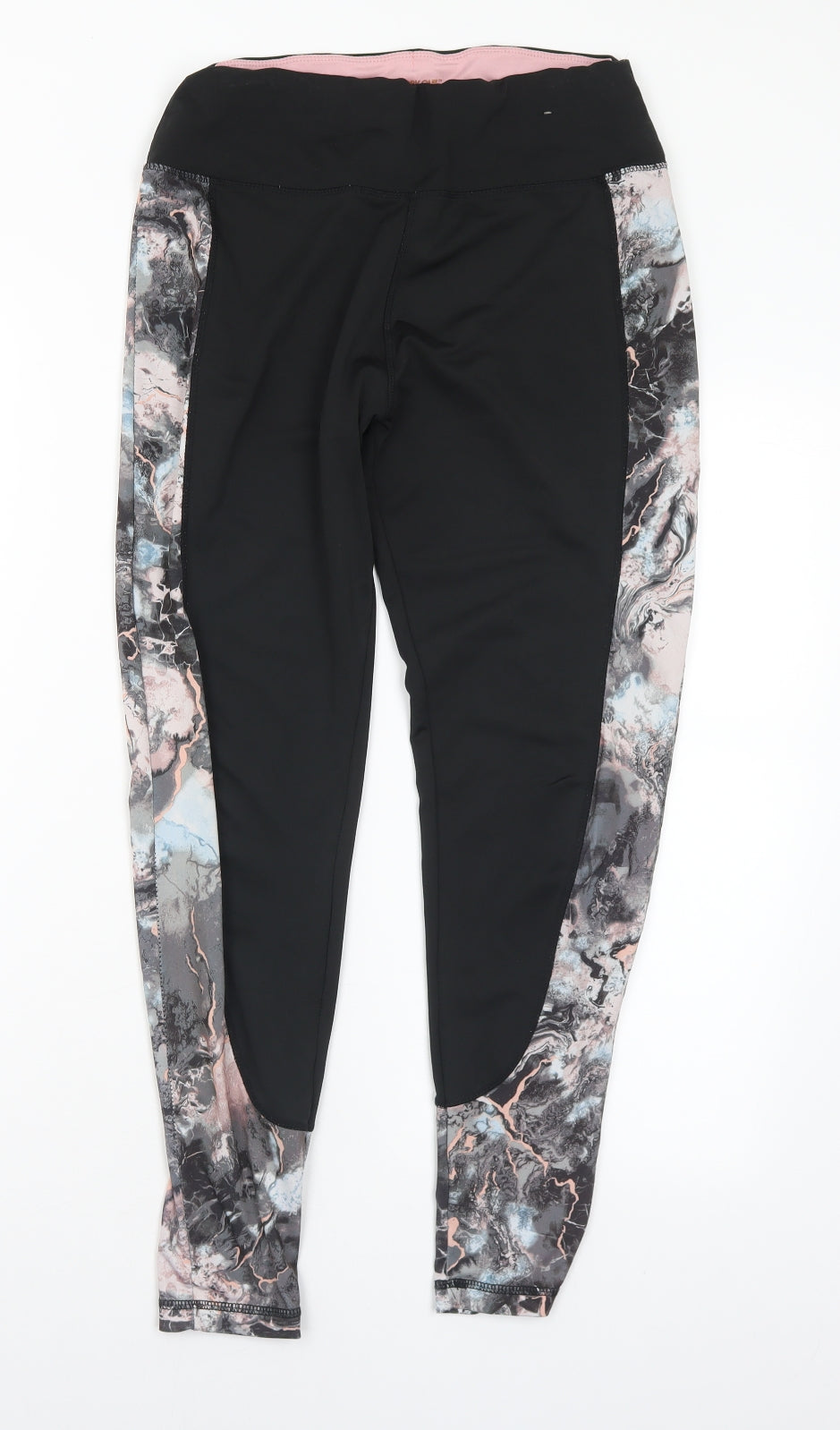 Workout Womens Multicoloured Geometric Polyester Pedal Pusher Leggings Size 10 L28 in Regular
