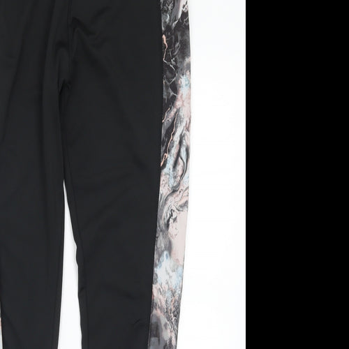 Workout Womens Multicoloured Geometric Polyester Pedal Pusher Leggings Size 10 L28 in Regular