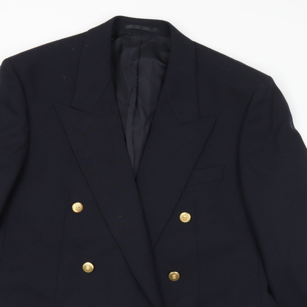 St Michaels Mens Black Wool Jacket Suit Jacket Size M