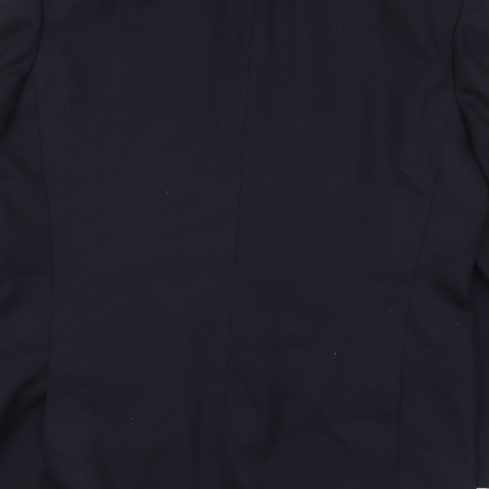 St Michaels Mens Black Wool Jacket Suit Jacket Size M