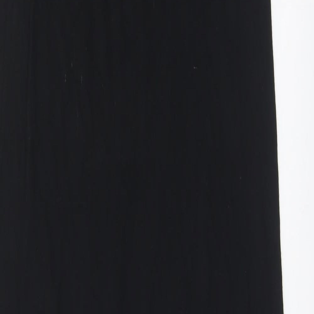 Fashion Pride Womens Black Viscose Maxi Size 12 Round Neck
