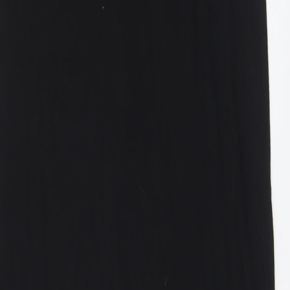 Fashion Pride Womens Black Viscose Maxi Size 12 Round Neck