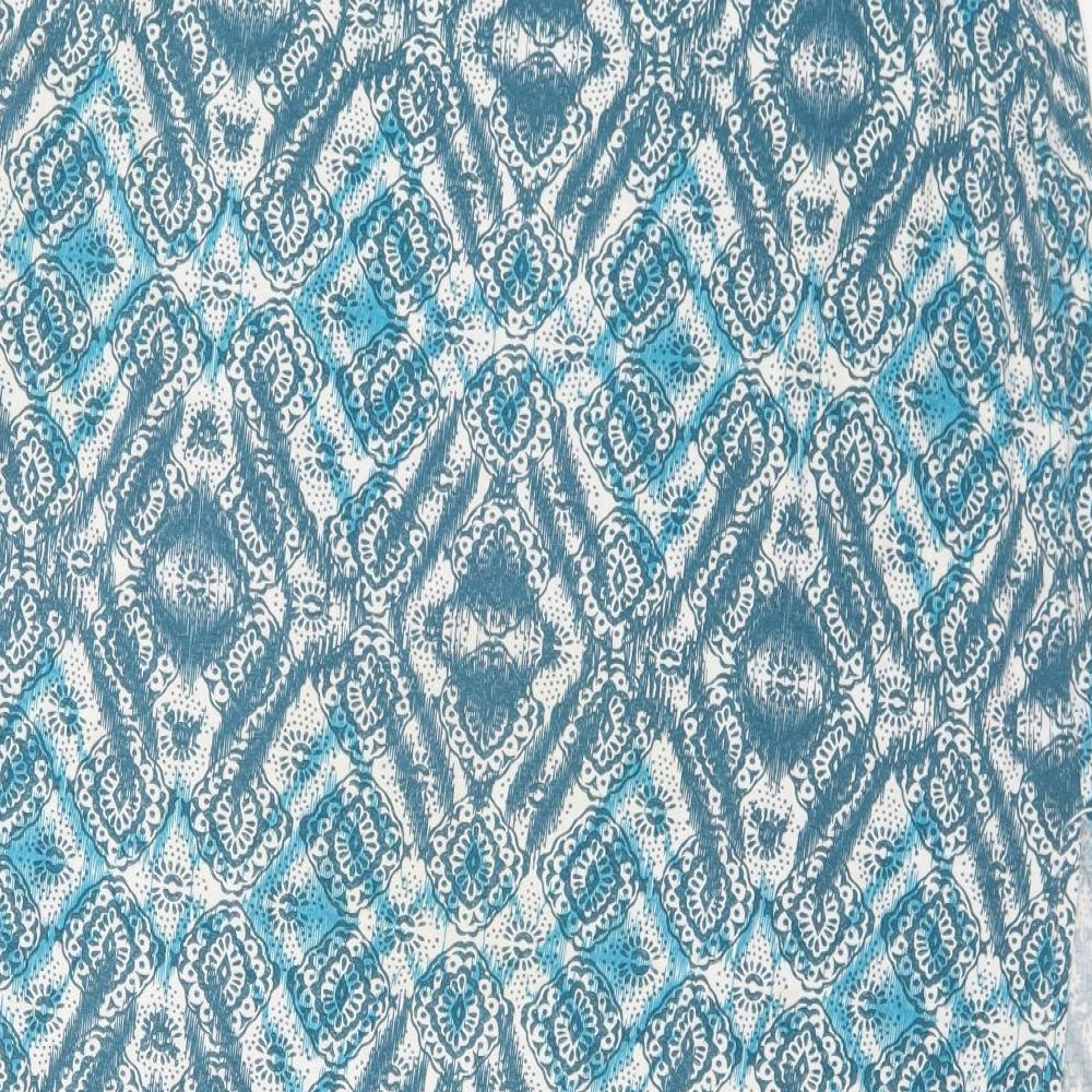 George Womens Blue Geometric Viscose Maxi Skirt Size 22