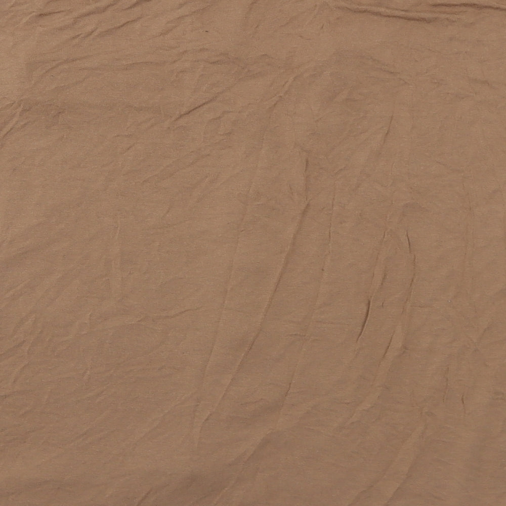 Yours Womens Brown Viscose Basic Button-Up Size 26 Collared - 26-28